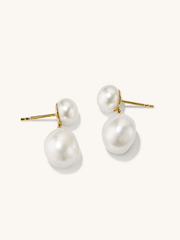 Bộ Khuyên Tai Thả Ngọc Trai Bold Pearl Drop Earrings – Mejuri