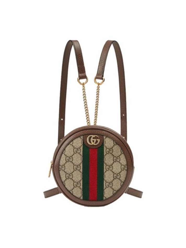 Balo Gucci GG Supreme Mini Round Ophidia Backpack Màu Nâu – Gucci