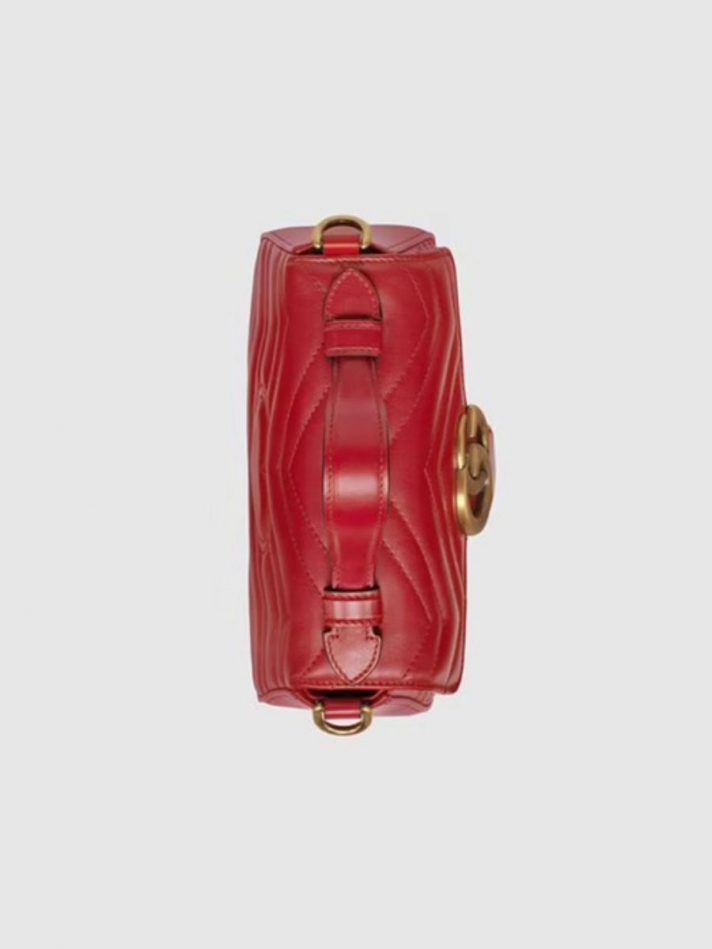Túi Đeo Chéo Gucci Red GG Marmont Mini Top Handle Bag Màu Đỏ – Gucci