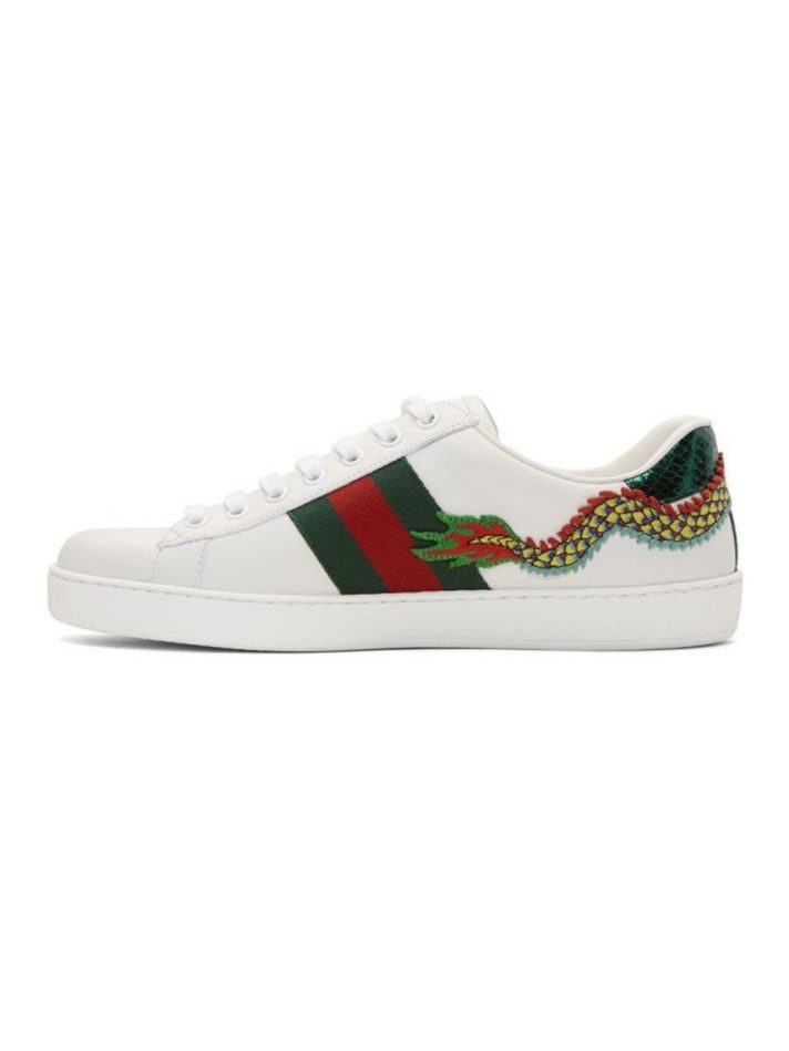 Giày Thể Thao Gucci White Dragon Ace Sneakers Màu Trắng – Gucci