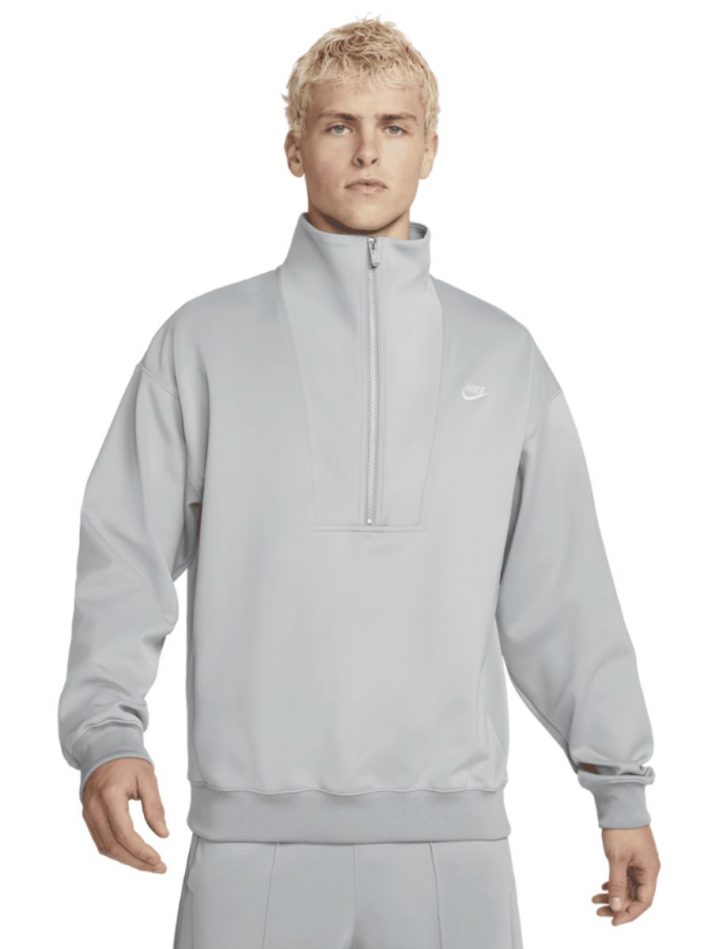 Áo Nike Back Alphabet Logo Printing Half Zipper Milky Gray – Nike