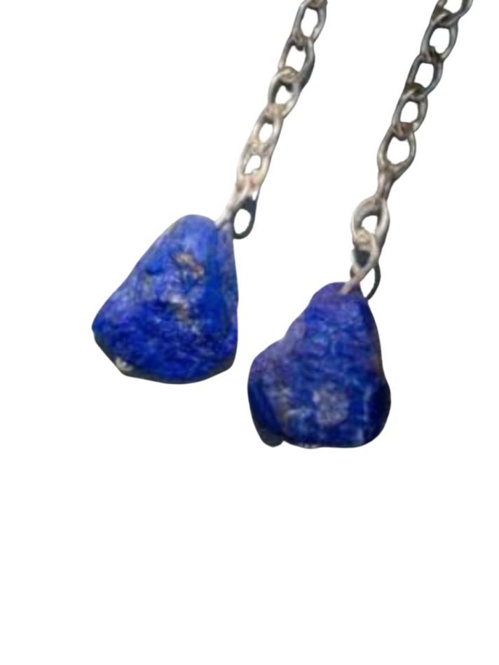 Hoa Tai Xích Bạc Đá Lapis Lazuli – Lore Segers Jewels