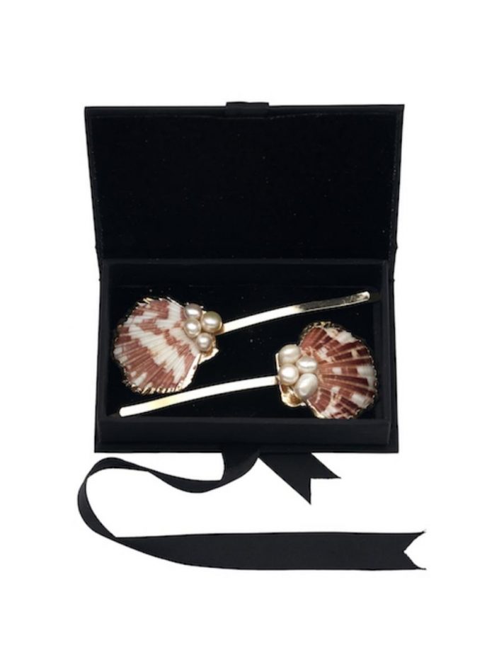 Kẹp Tóc Scallop Shell & Pearl – KELA Charms – 81g