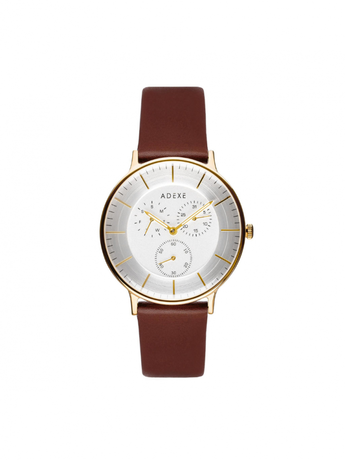 Đồng Hồ Nam THEY Vintage Gold & Brown – ADEXE Watches