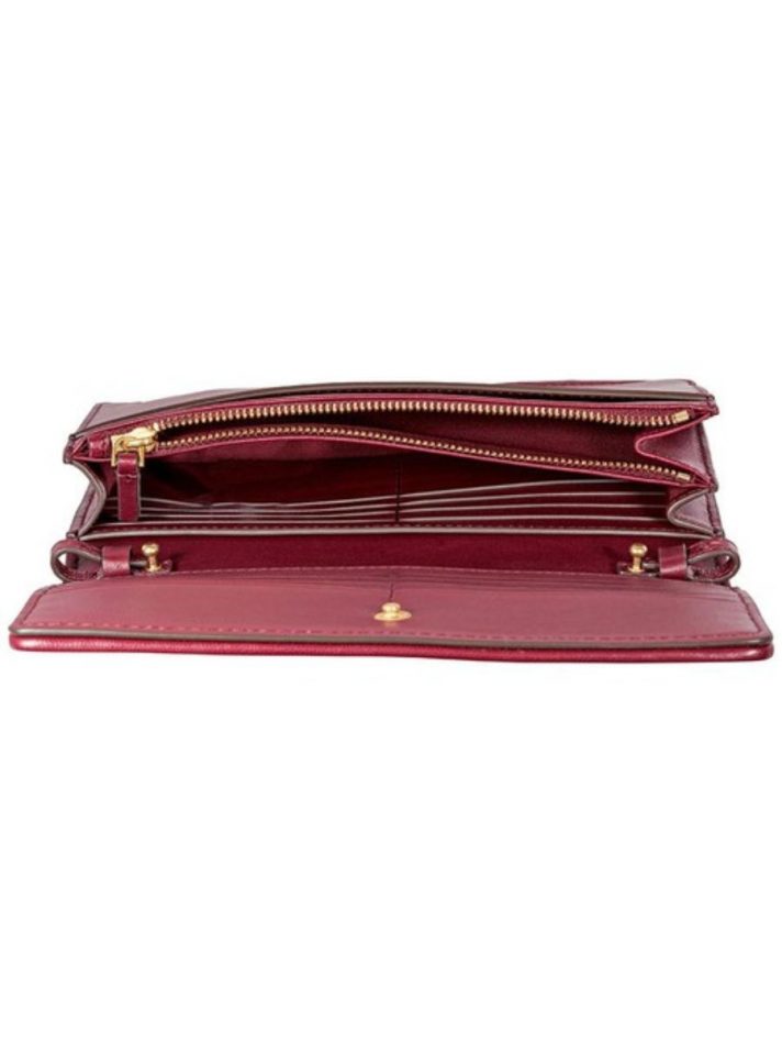 Túi Tory Burch Fleming Flat Wallet Crossbody Bag Imperial Garnet – Tory Burch