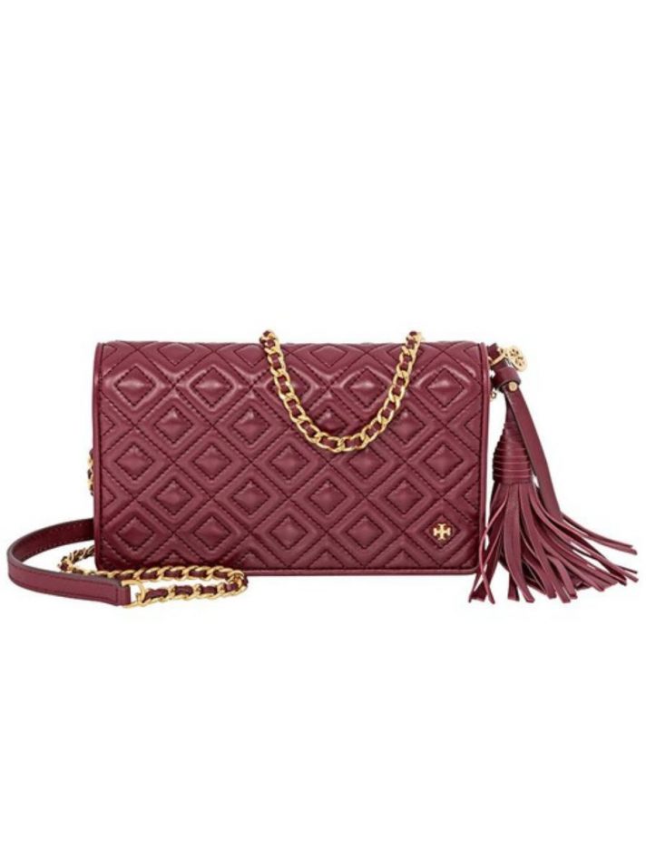 Túi Tory Burch Fleming Flat Wallet Crossbody Bag Imperial Garnet – Tory Burch